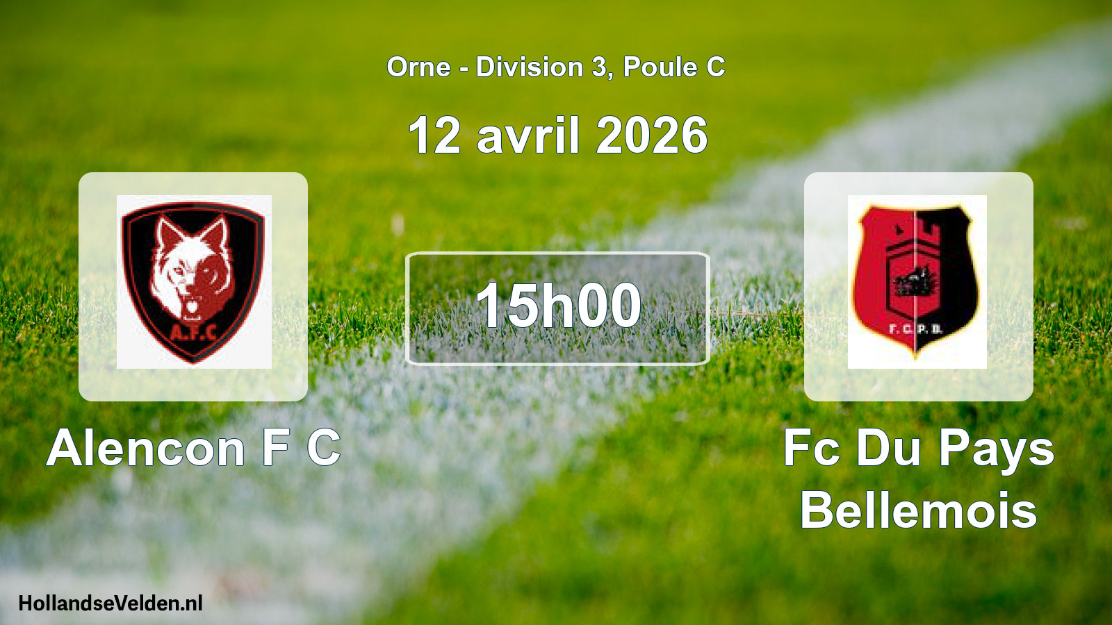 Geplande wedstrijd: Alencon F C - Fc Du Pays Bellemois (12 avril 2026)