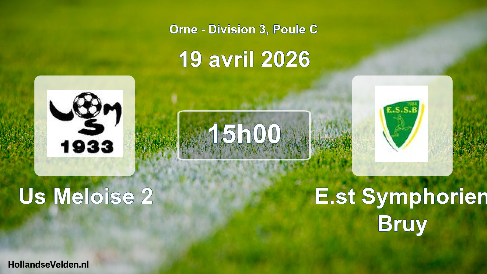 Geplande wedstrijd: Us Meloise 2 - E.st Symphorien Bruy (19 avril 2026)