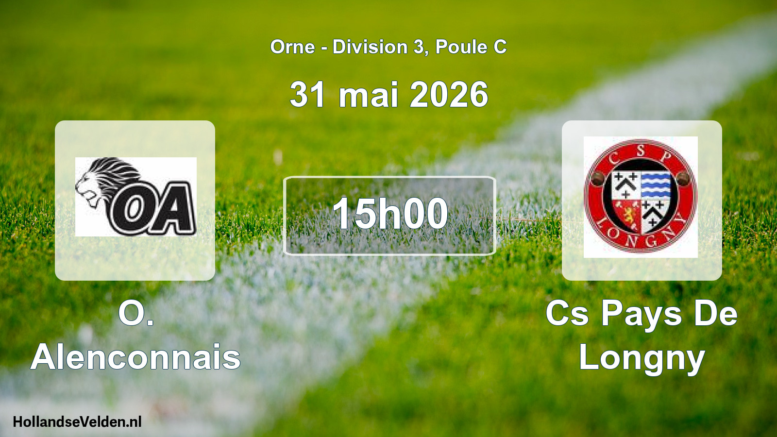 Geplande wedstrijd: O. Alenconnais - Cs Pays De Longny (31 mai 2026)