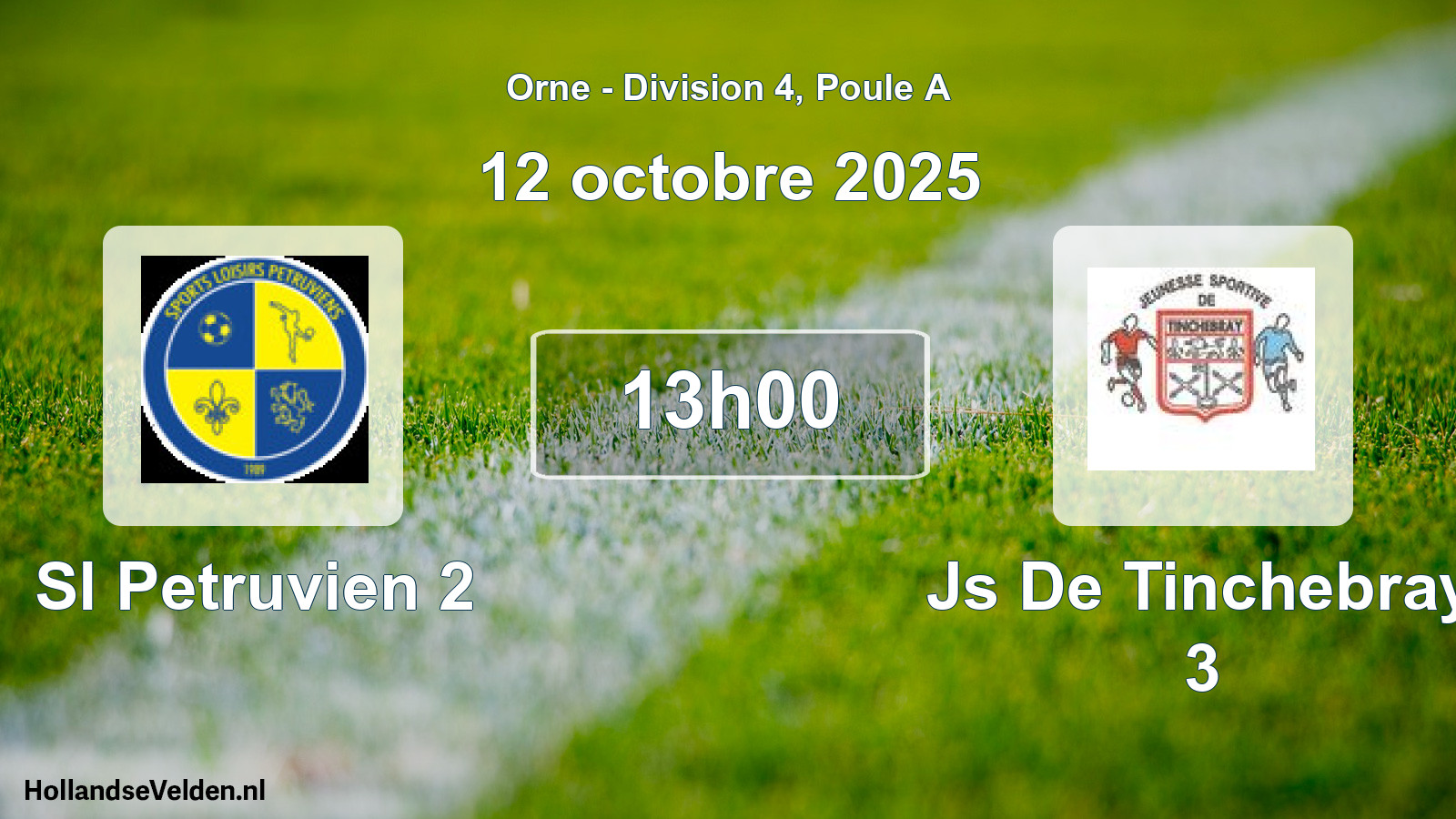 Geplande wedstrijd: Sl Petruvien 2 - Js De Tinchebray 3 (12 oktober 2025)