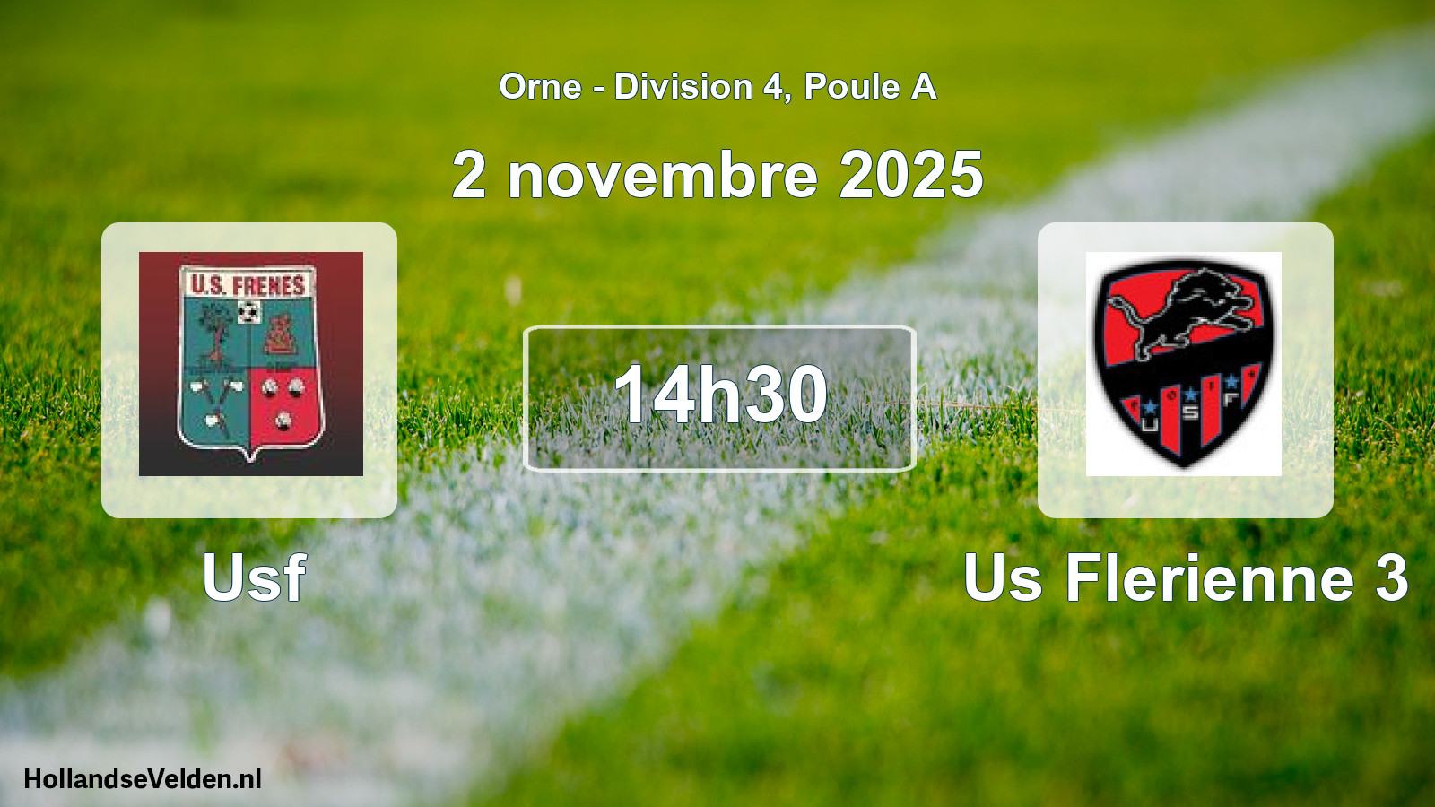 Scheduled Match: Usf - Us Flerienne 3 (2 November 2025)