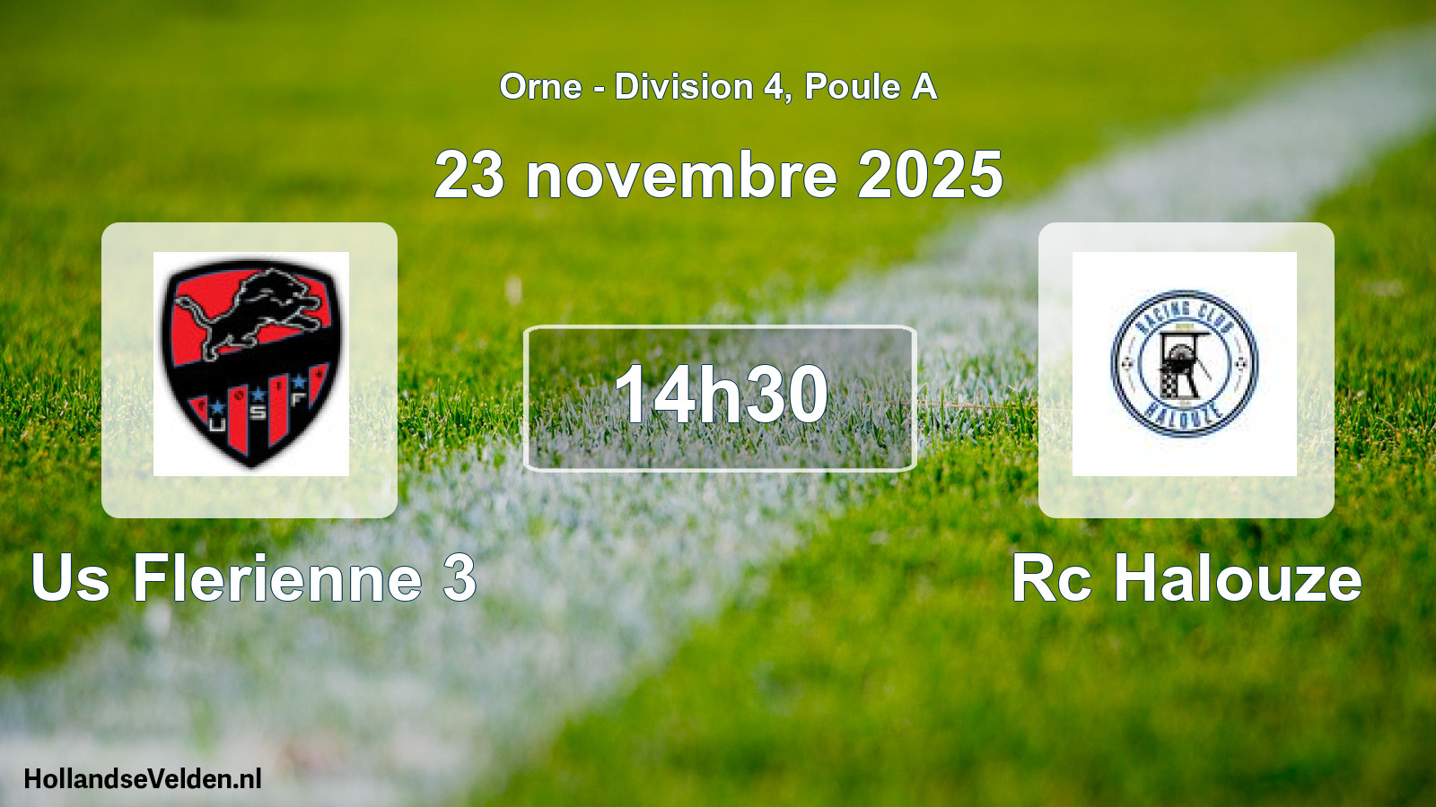 Scheduled Match: Us Flerienne 3 - Rc Halouze (23 November 2025)