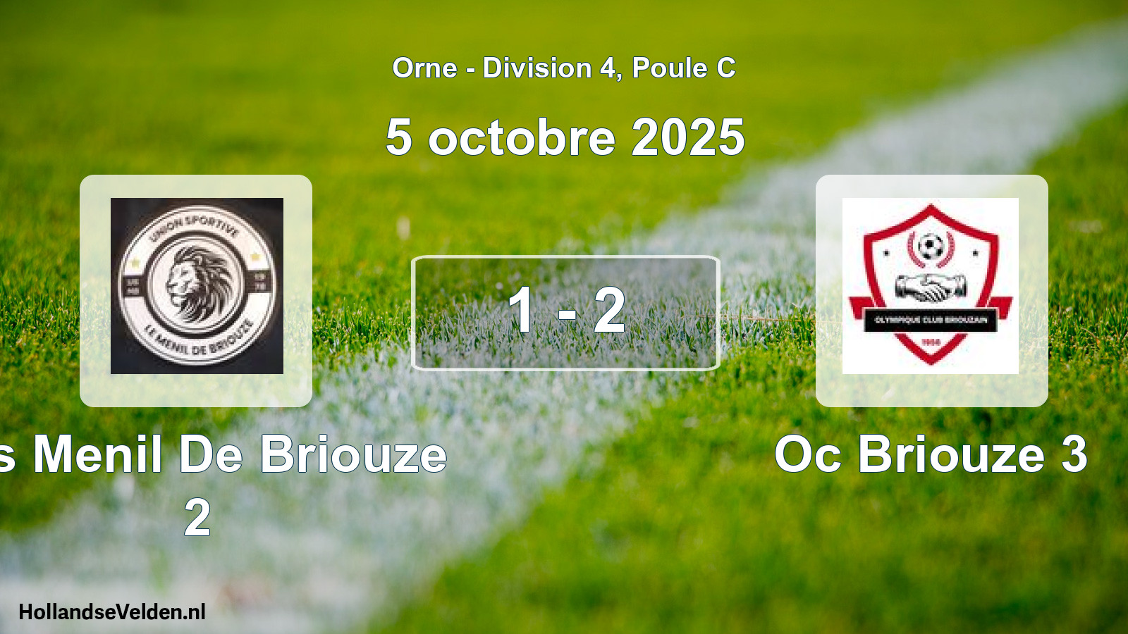Gespeelde wedstrijd: Us Menil De Briouze 2 - Oc Briouze 3 1 - 2 (5 oktober 2025)