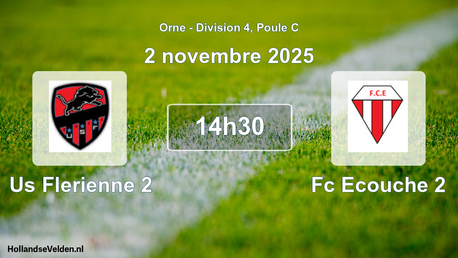 Geplande wedstrijd: Us Flerienne 2 - Fc Ecouche 2 (2 novembre 2025)