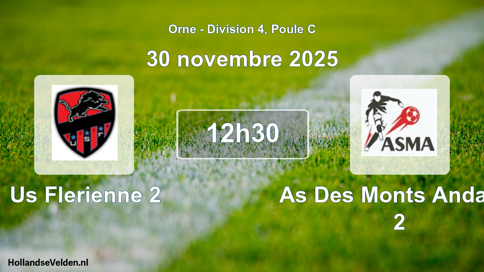 Geplande wedstrijd: Us Flerienne 2 - As Des Monts Andaine 2 (30 november 2025)