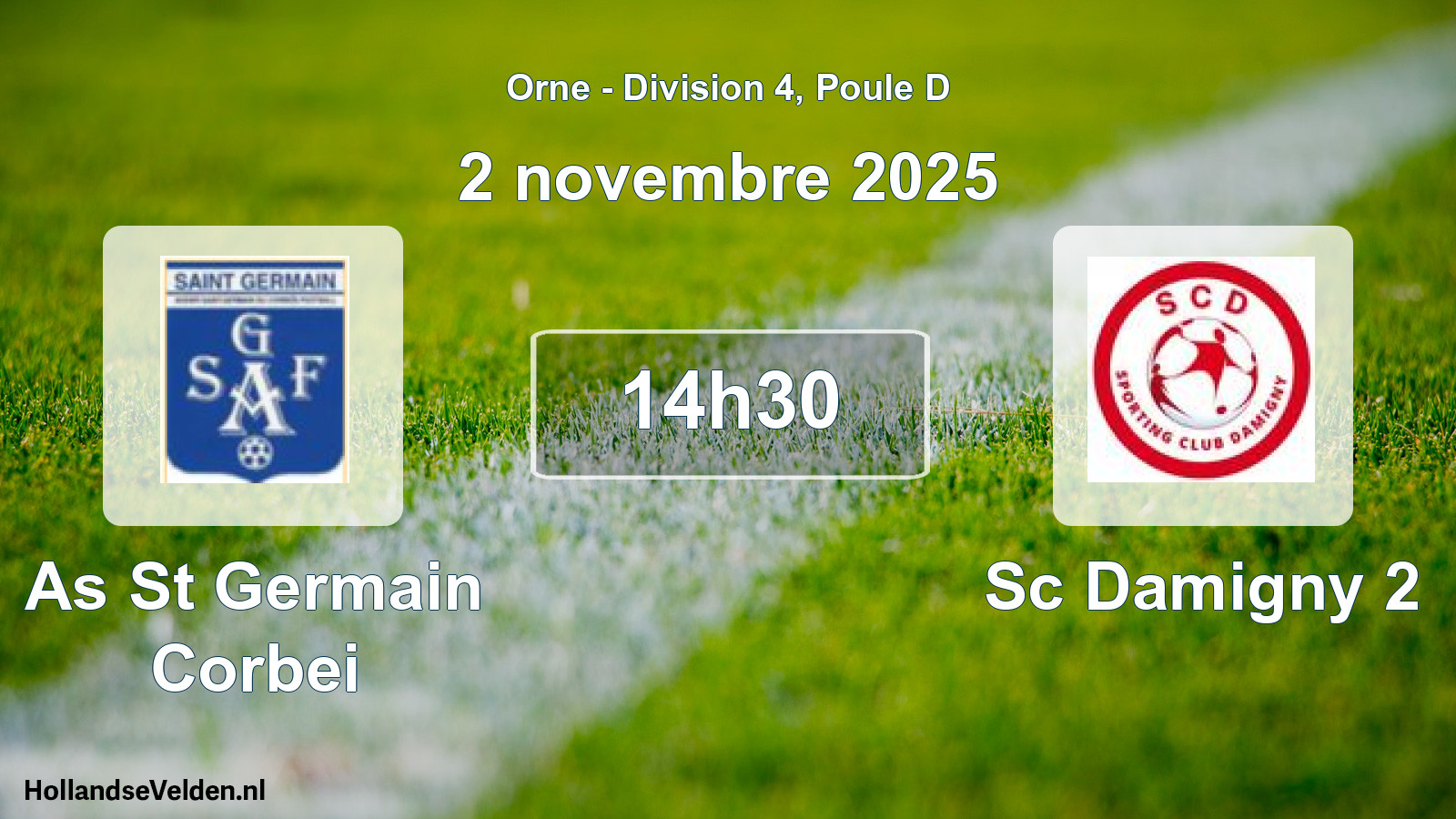 Geplande wedstrijd: As St Germain Corbei - Sc Damigny 2 (2 novembre 2025)