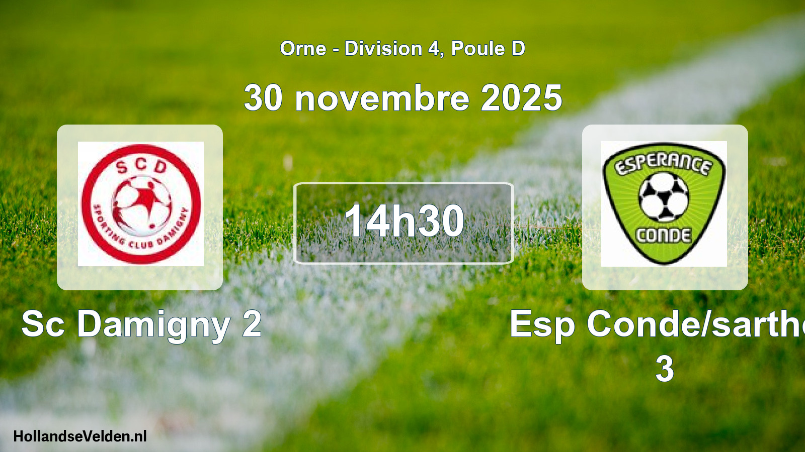 Scheduled Match: Sc Damigny 2 - Esp Conde/sarthe 3 (30 November 2025)