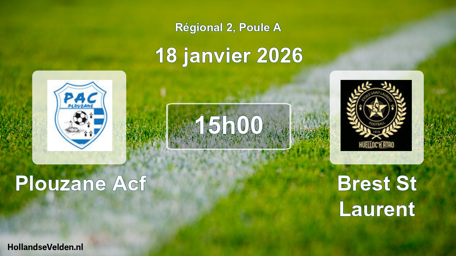 Geplande wedstrijd: Plouzane Acf - Brest St Laurent (18 janvier 2026)