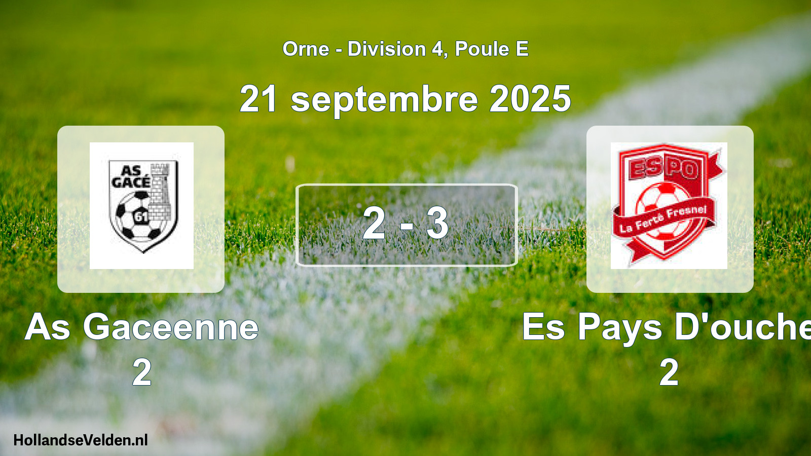 Total number of matches played: As Gaceenne 2 - Es Pays D'ouche 2 2 - 3 (21 September 2025)