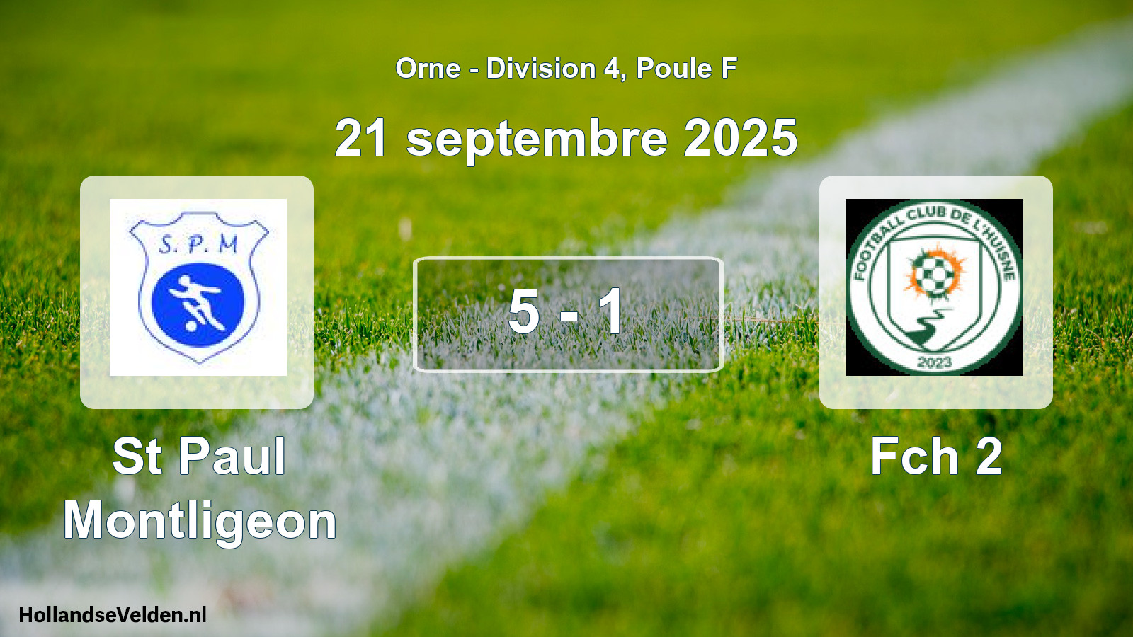 Gespeelde wedstrijd: St Paul Montligeon - Fch 2 5 - 1 (21 septembre 2025)