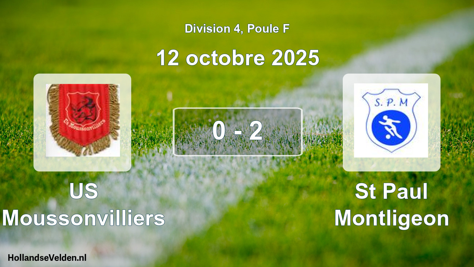 Match joué: US Moussonvilliers - St Paul Montligeon 0 - 2 (12 octobre 2025)