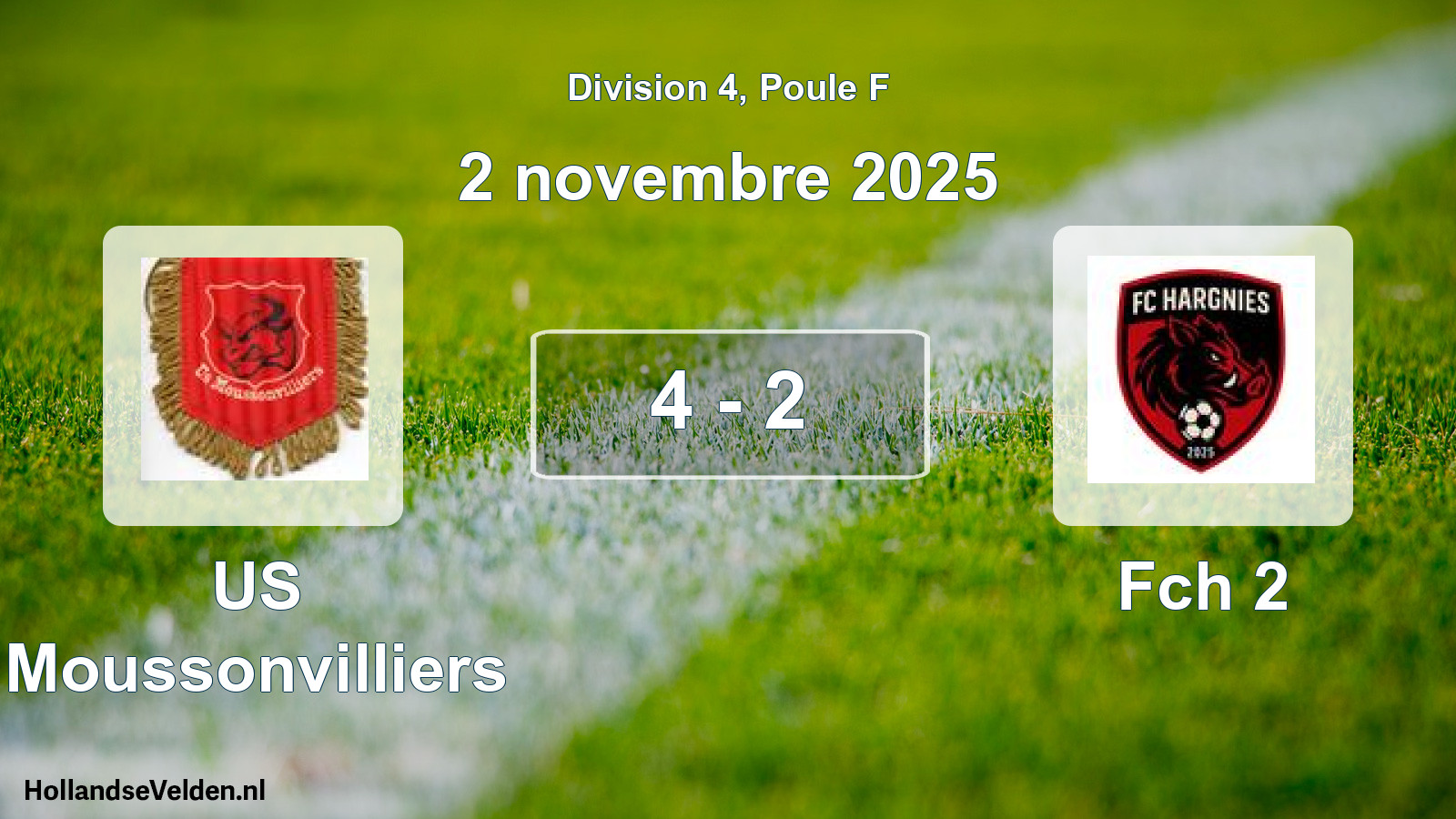 Match joué: US Moussonvilliers - Fch 2 4 - 2 (2 novembre 2025)