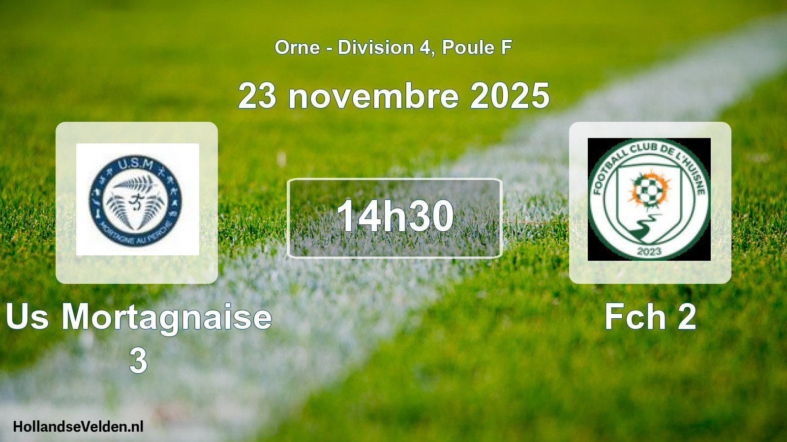 Geplande wedstrijd: Us Mortagnaise 3 - Fch 2 (23 novembre 2025)
