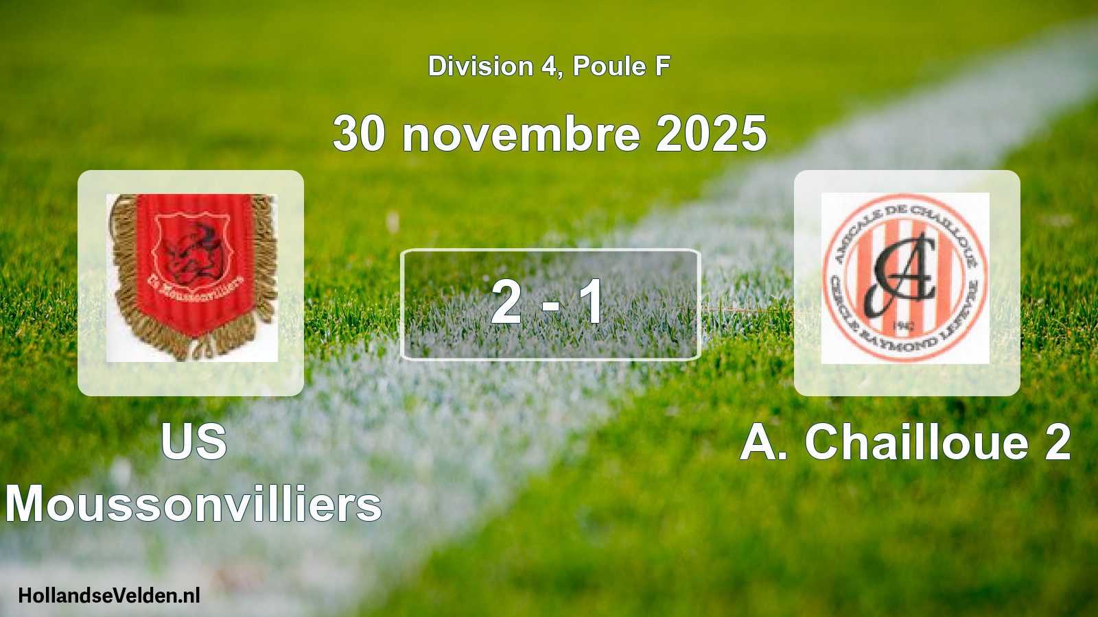 Match joué: US Moussonvilliers - A. Chailloue 2 2 - 1 (30 novembre 2025)