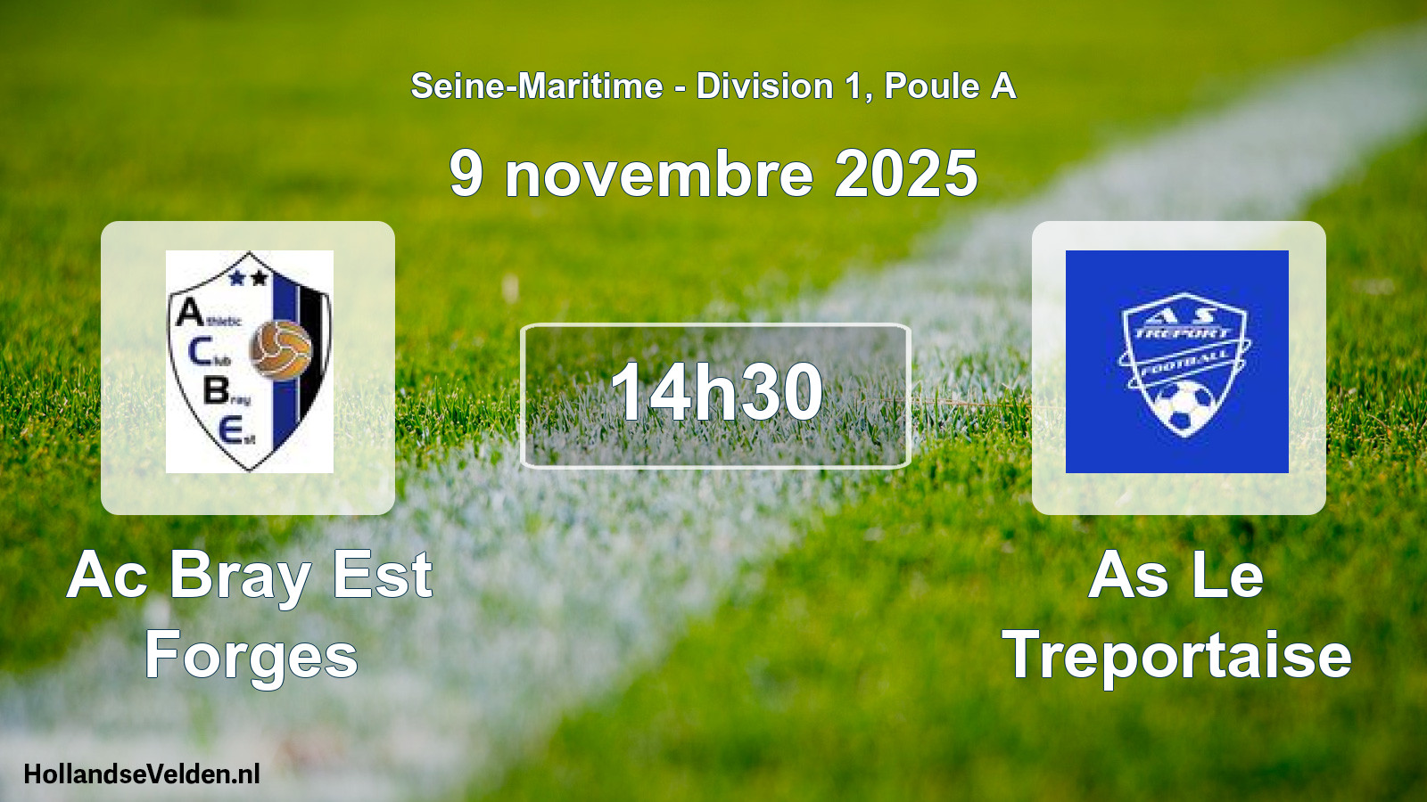 Geplande wedstrijd: Ac Bray Est Forges - As Le Treportaise (9 novembre 2025)