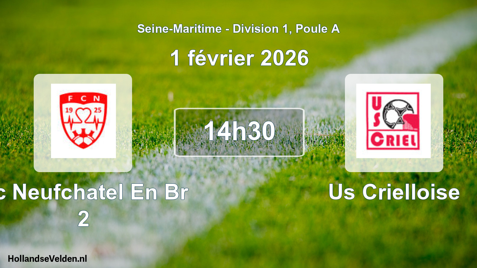 Scheduled Match: Fc Neufchatel En Br 2 - Us Crielloise (1 February 2026)