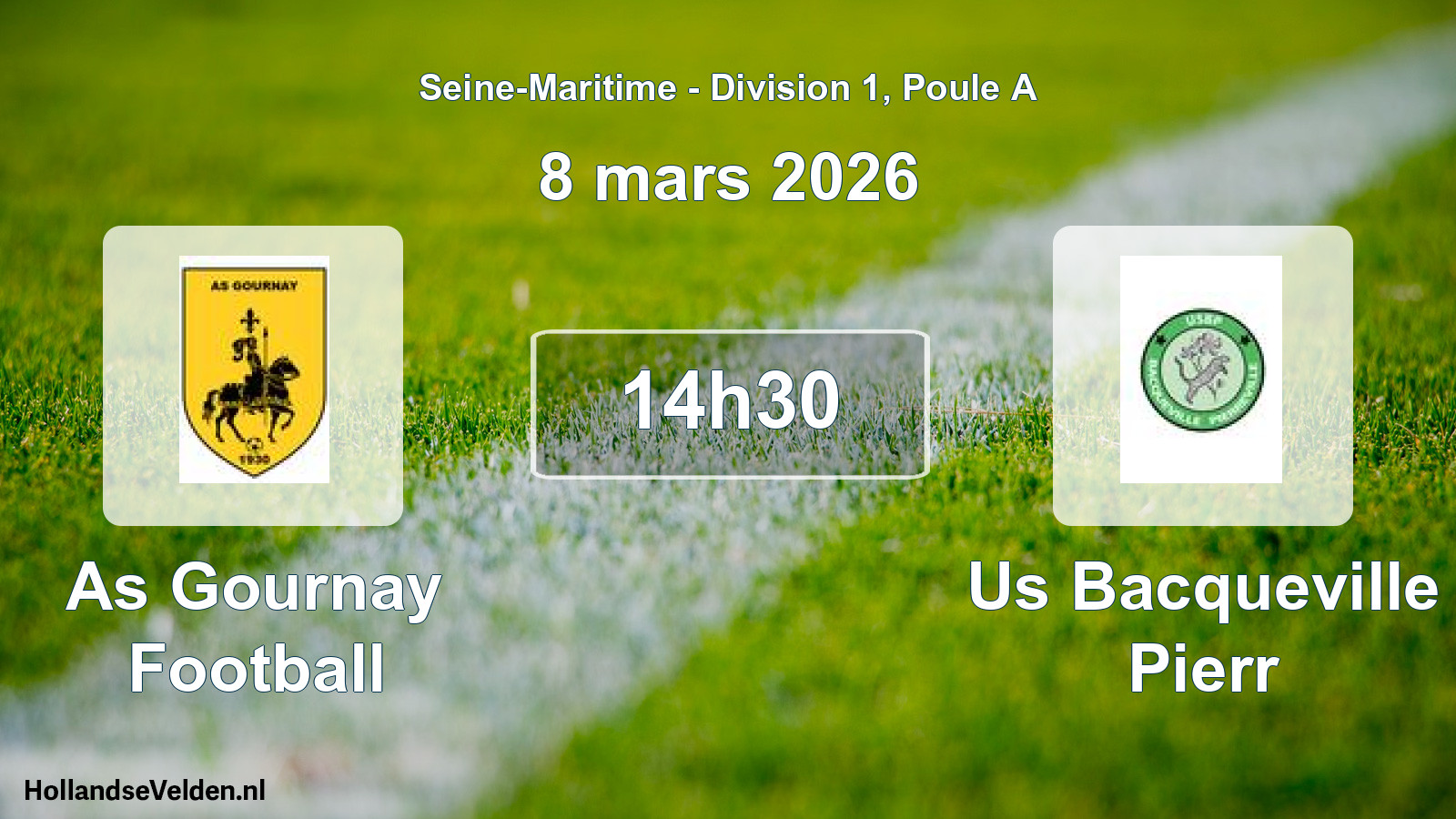 Geplande wedstrijd: As Gournay Football - Us Bacqueville Pierr (8 mars 2026)