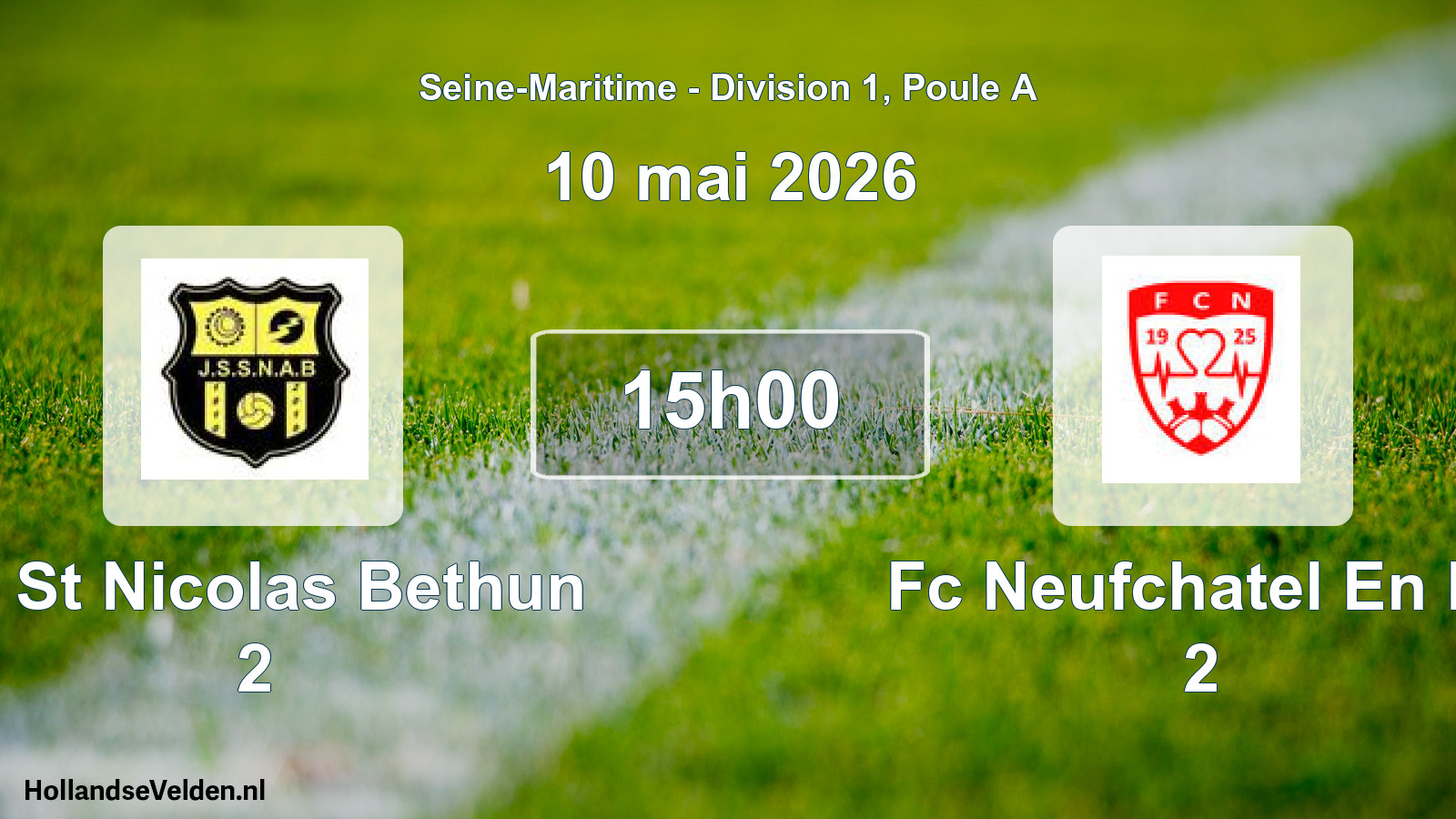 Geplande wedstrijd: Js St Nicolas Bethun 2 - Fc Neufchatel En Br 2 (10 mai 2026)