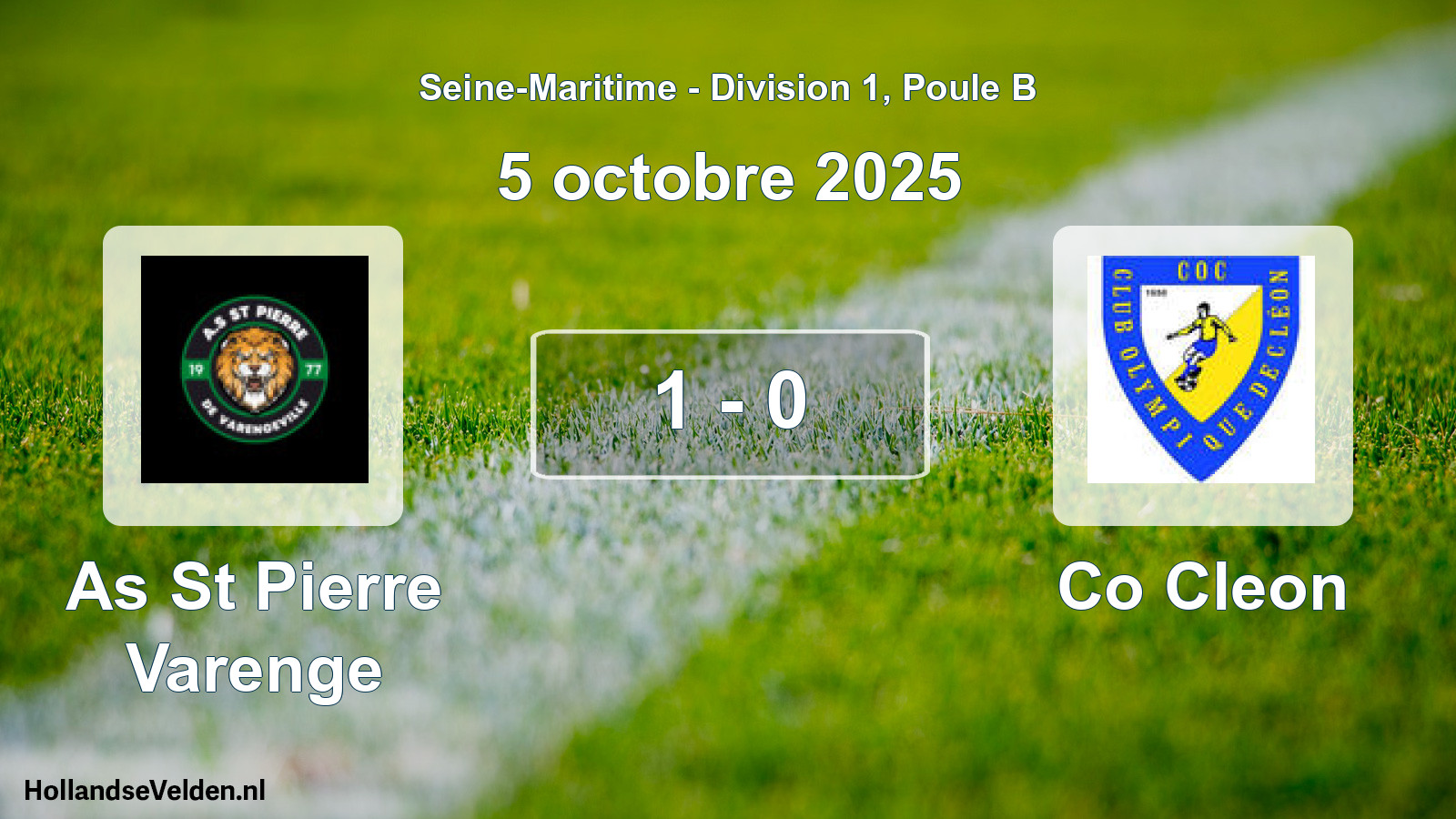 Total number of matches played: As St Pierre Varenge - Co Cleon 1 - 0 (5 October 2025)