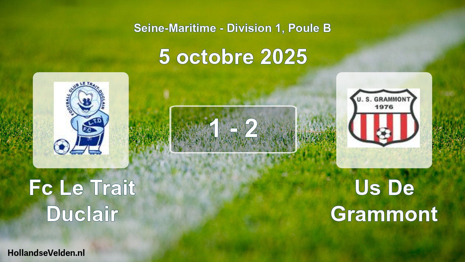 Gespeelde wedstrijd: Fc Le Trait Duclair - Us De Grammont 1 - 2 (5 oktober 2025)