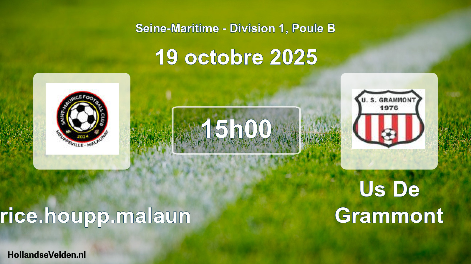 Geplande wedstrijd: Maurice.houpp.malaun - Us De Grammont (19 oktober 2025)