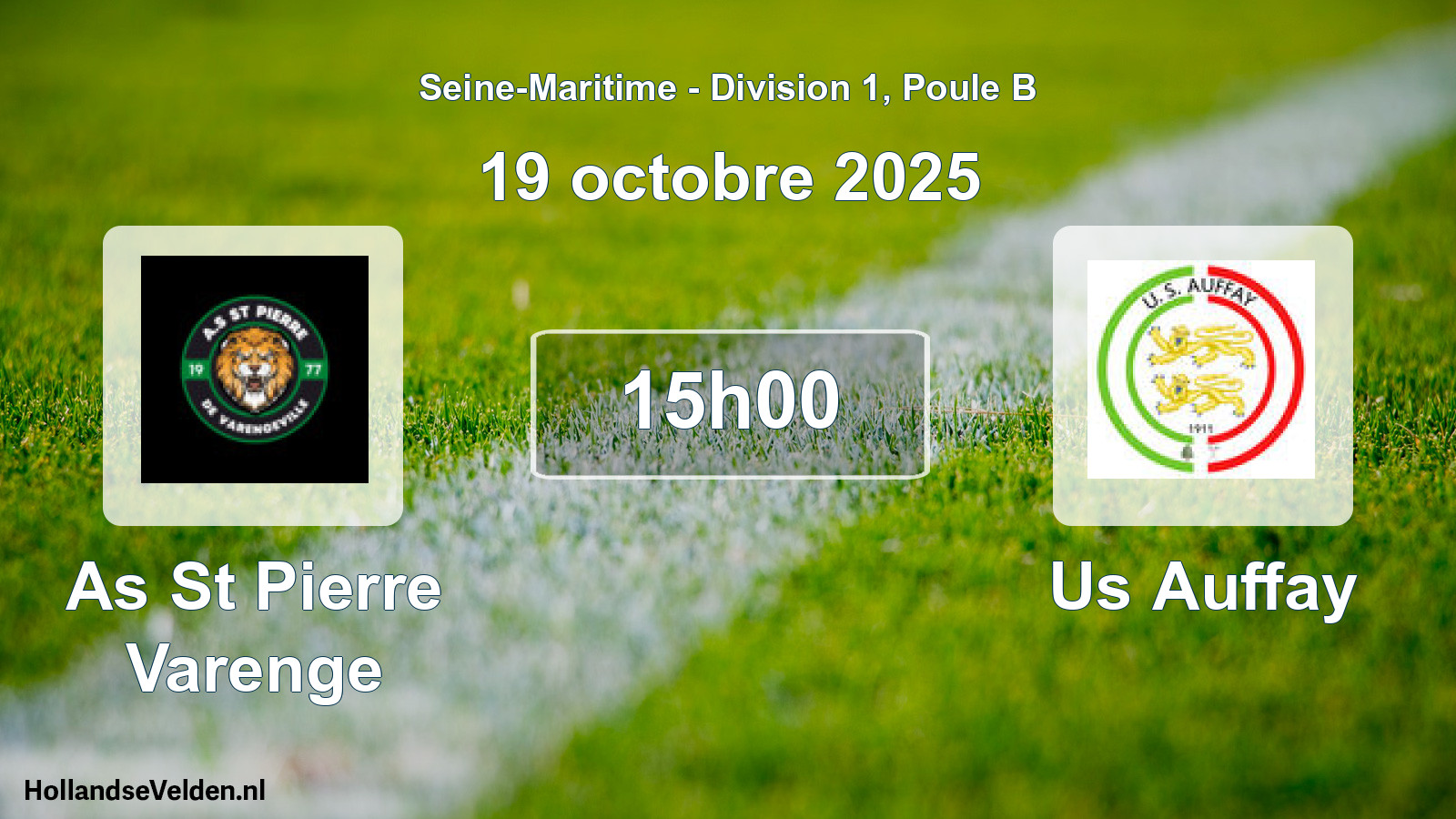 Scheduled Match: As St Pierre Varenge - Us Auffay (19 October 2025)