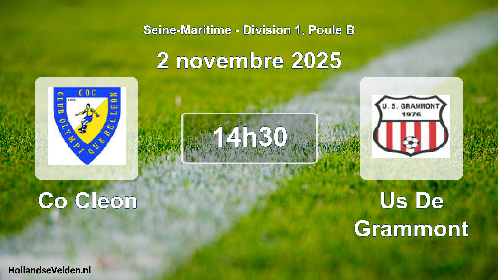 Geplande wedstrijd: Co Cleon - Us De Grammont (2 novembre 2025)