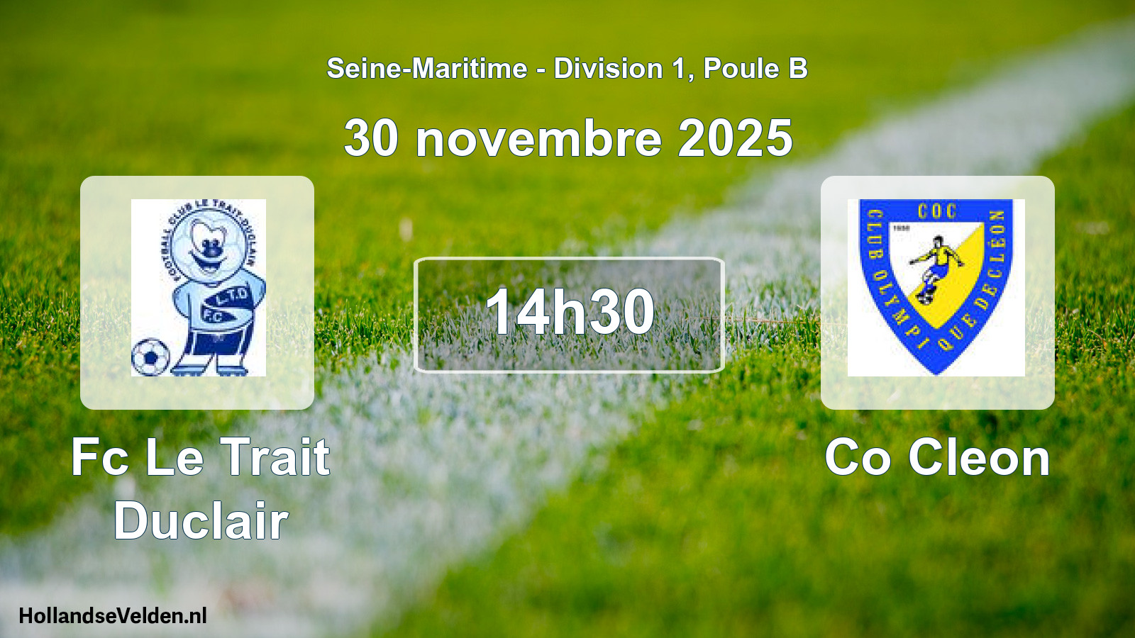 Scheduled Match: Fc Le Trait Duclair - Co Cleon (30 November 2025)