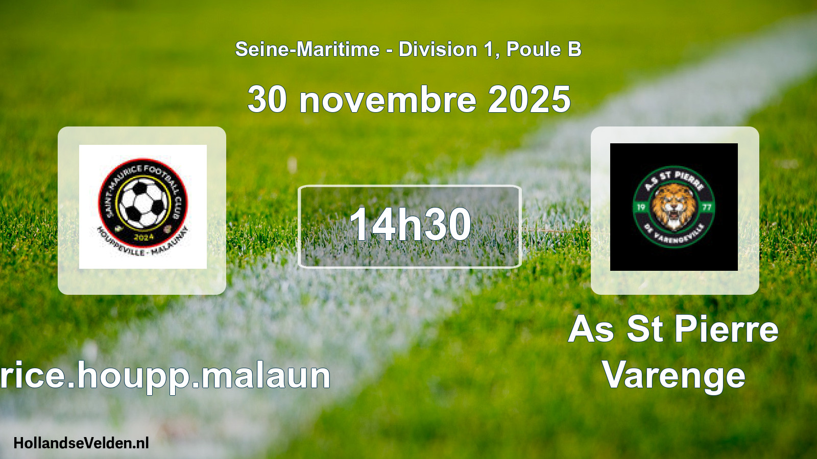 Scheduled Match: Maurice.houpp.malaun - As St Pierre Varenge (30 November 2025)
