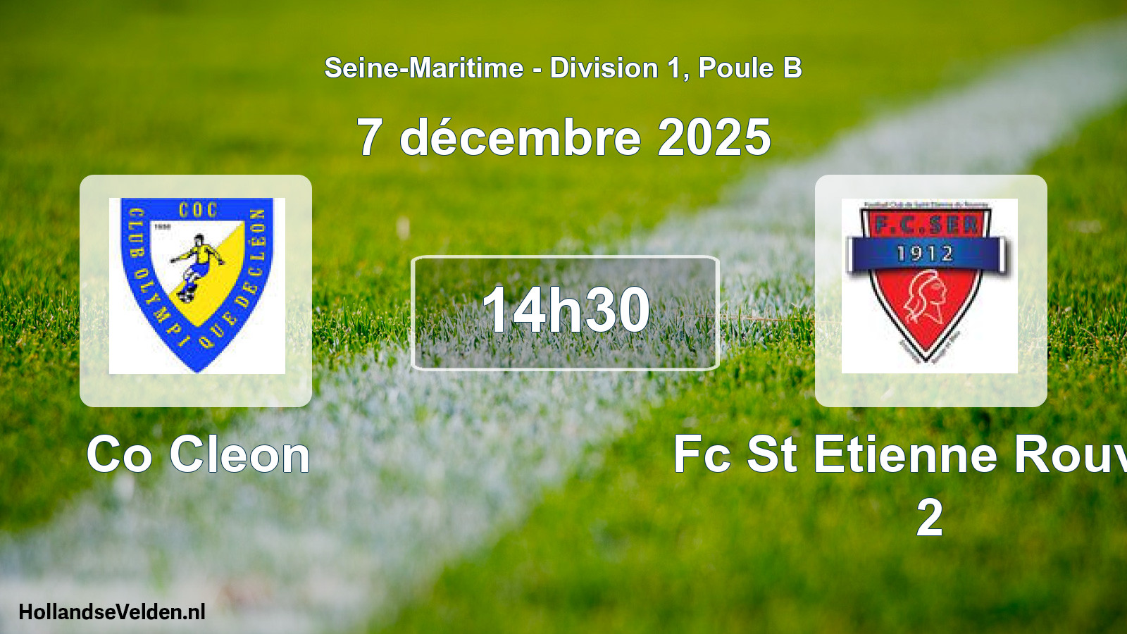 Scheduled Match: Co Cleon - Fc St Etienne Rouvra 2 (7 December 2025)