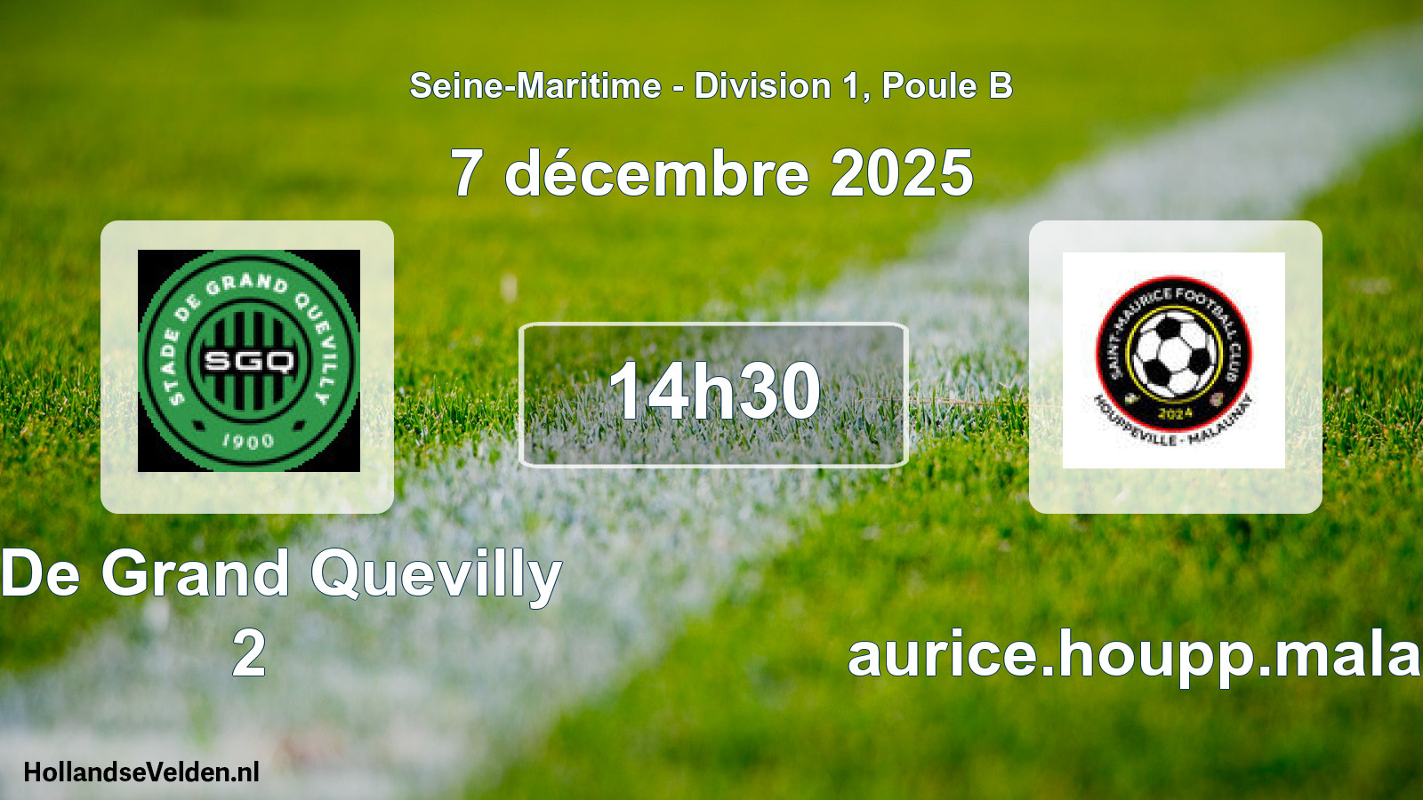 Geplande wedstrijd: S De Grand Quevilly 2 - Maurice.houpp.malaun (7 december 2025)