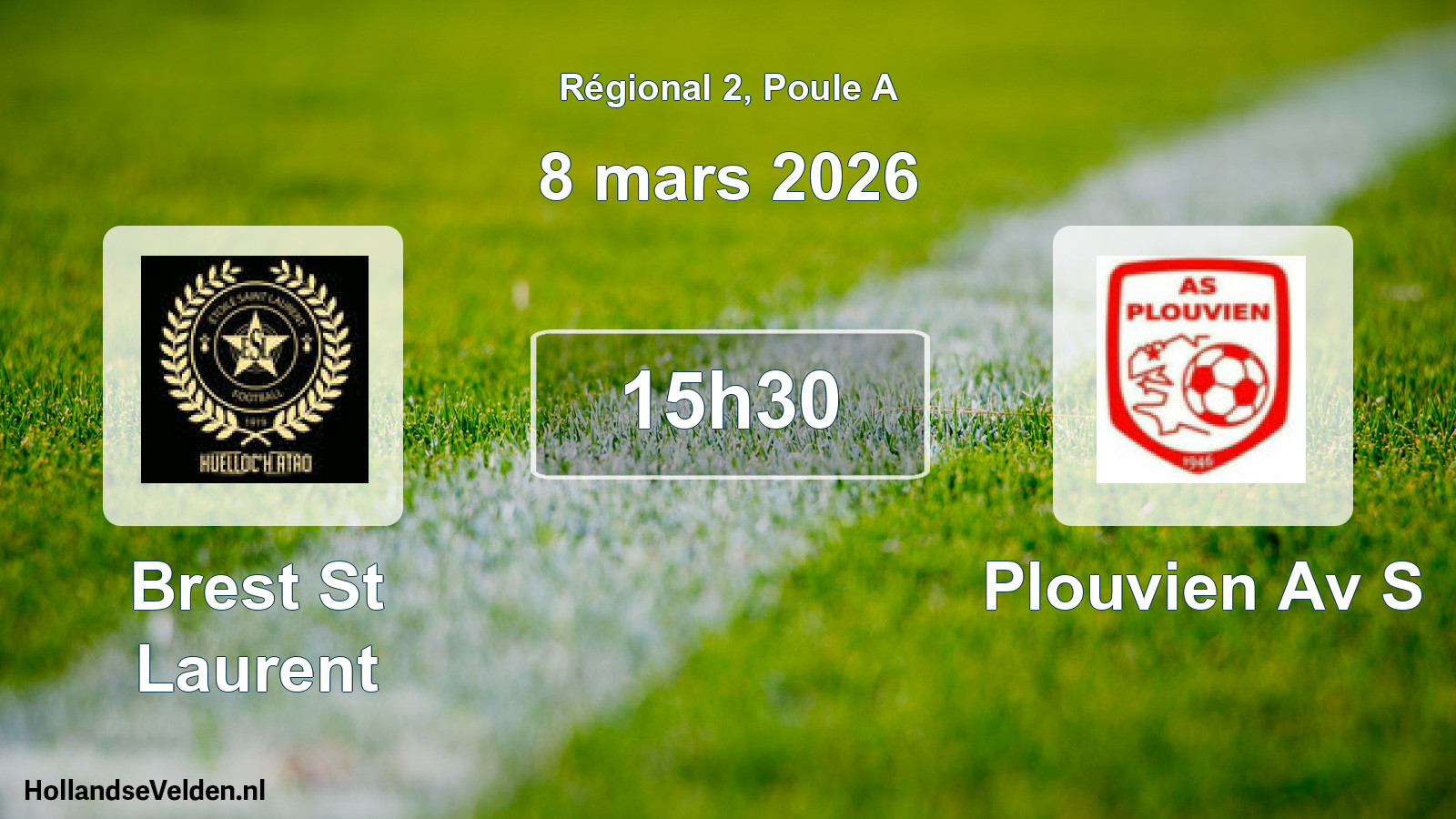 Scheduled Match: Brest St Laurent - Plouvien Av S (8 March 2026)