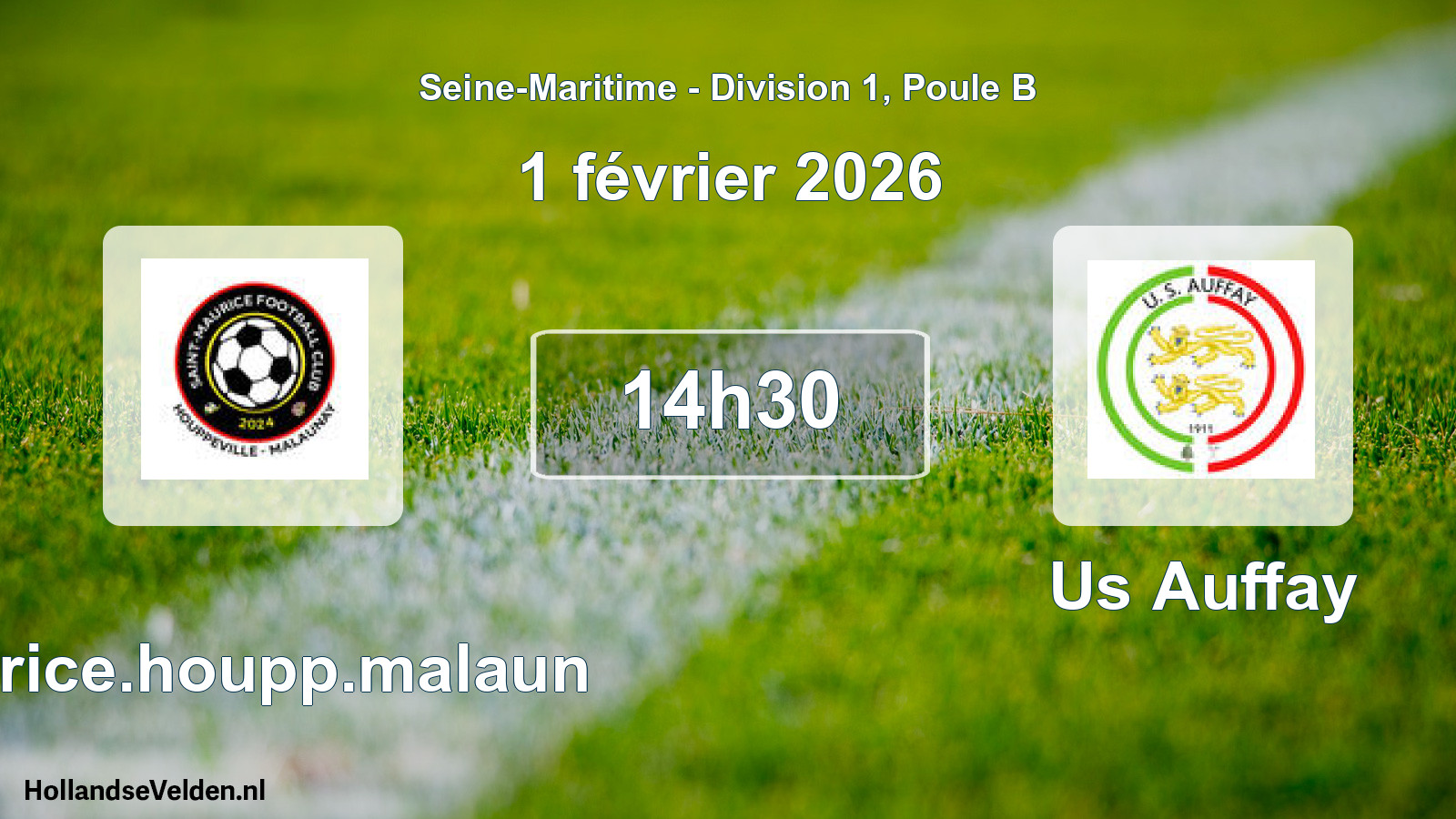 Geplande wedstrijd: Maurice.houpp.malaun - Us Auffay (1 février 2026)