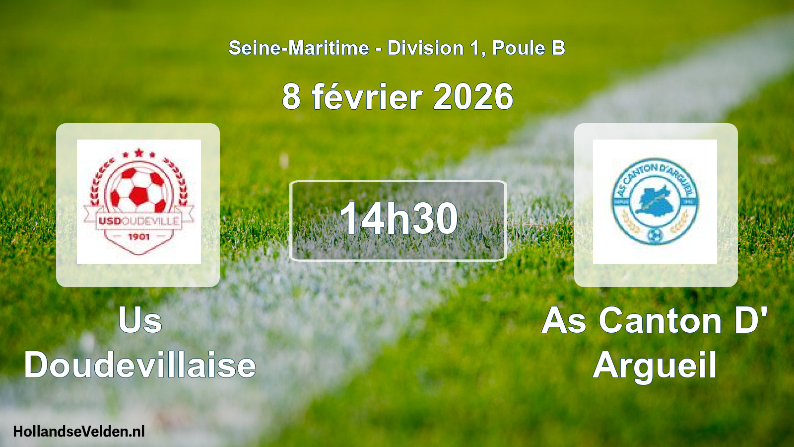 Scheduled Match: Us Doudevillaise - As Canton D' Argueil (8 February 2026)