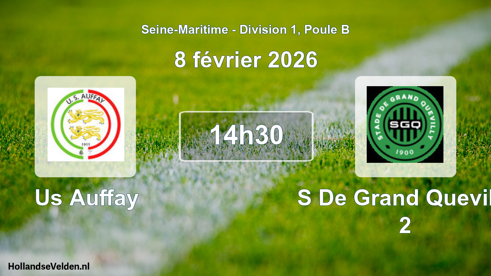 Geplande wedstrijd: Us Auffay - S De Grand Quevilly 2 (8 février 2026)