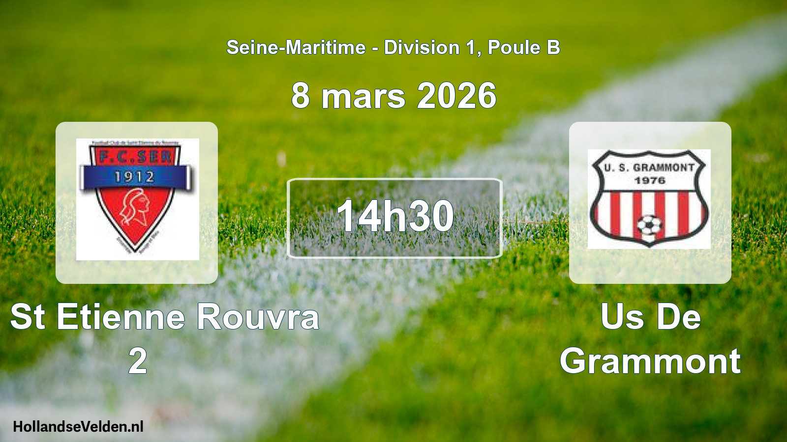 Geplande wedstrijd: Fc St Etienne Rouvra 2 - Us De Grammont (8 maart 2026)