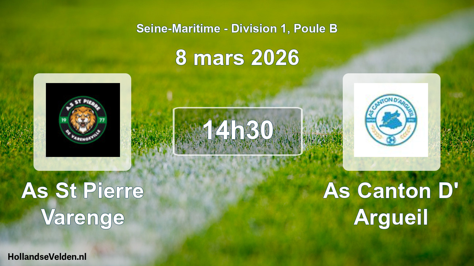 Geplande wedstrijd: As St Pierre Varenge - As Canton D' Argueil (8 mars 2026)