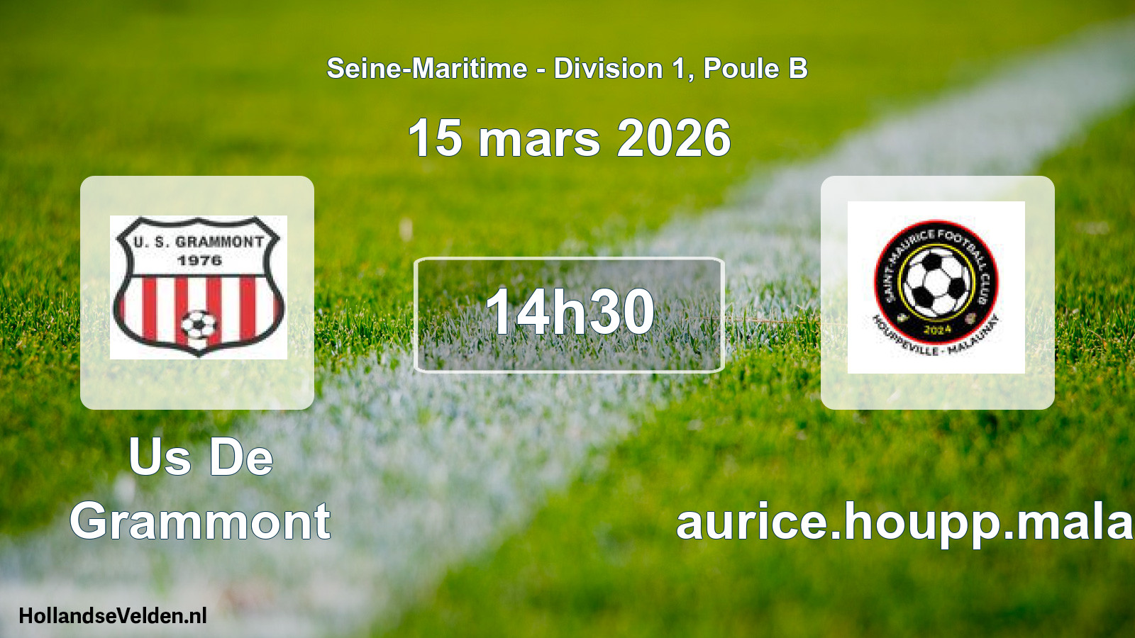 Geplande wedstrijd: Us De Grammont - Maurice.houpp.malaun (15 maart 2026)