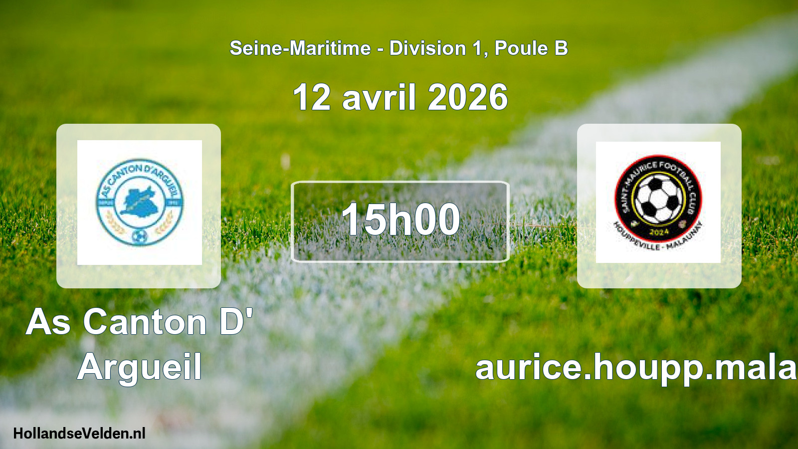 Scheduled Match: As Canton D' Argueil - Maurice.houpp.malaun (12 April 2026)