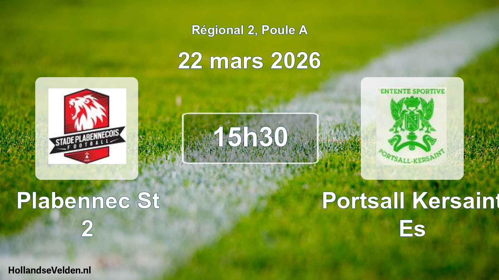 Geplande wedstrijd: Plabennec St 2 - Portsall Kersaint Es (22 mars 2026)