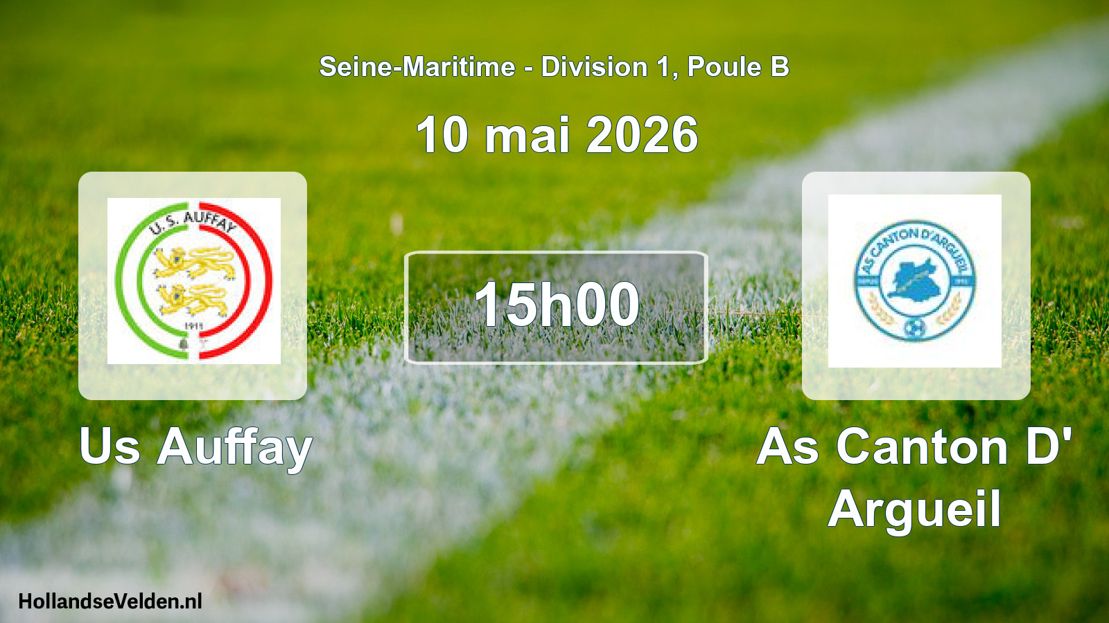 Geplande wedstrijd: Us Auffay - As Canton D' Argueil (10 mai 2026)