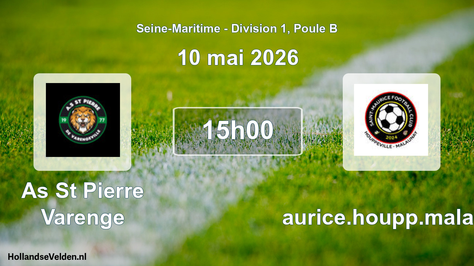 Scheduled Match: As St Pierre Varenge - Maurice.houpp.malaun (10 May 2026)