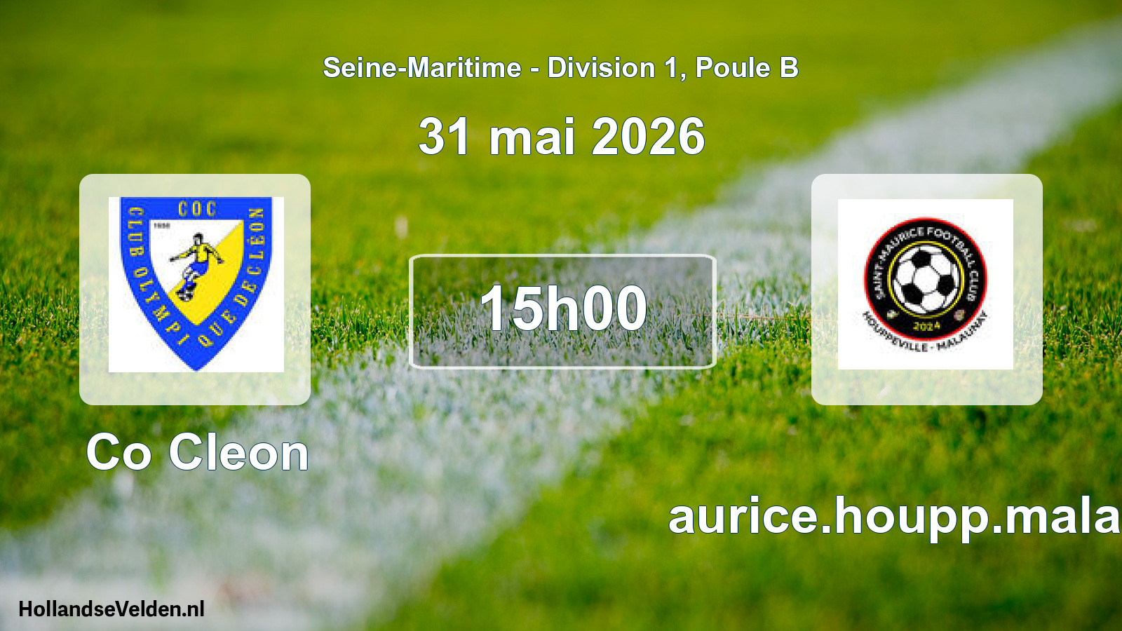 Scheduled Match: Co Cleon - Maurice.houpp.malaun (31 May 2026)