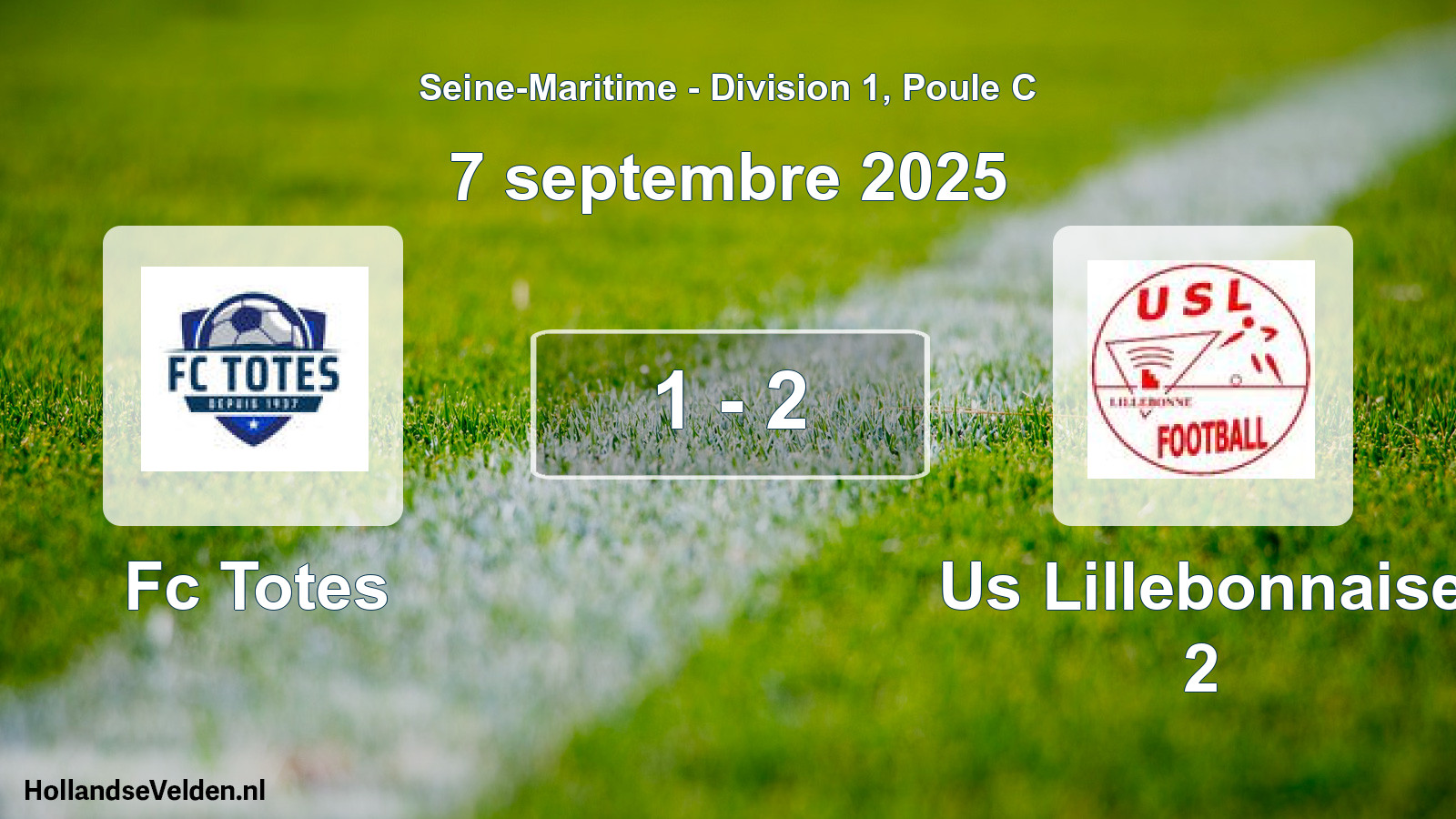 Total number of matches played: Fc Totes - Us Lillebonnaise 2 1 - 2 (7 September 2025)