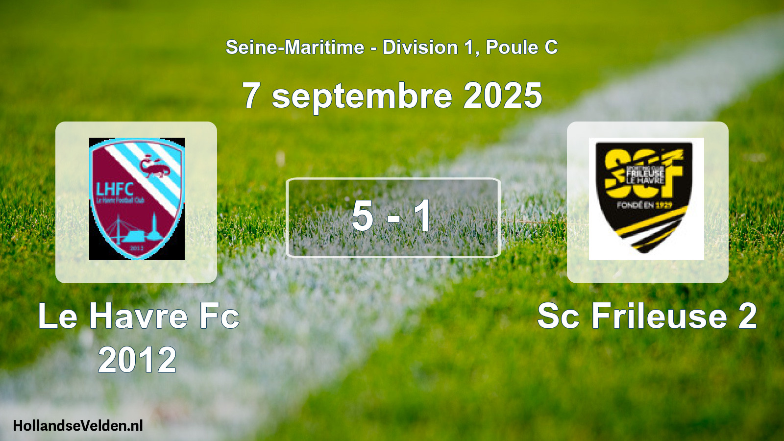 Gespeelde wedstrijd: Le Havre Fc 2012 - Sc Frileuse 2 5 - 1 (7 september 2025)