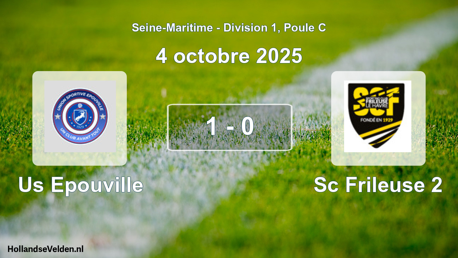 Gespeelde wedstrijd: Us Epouville - Sc Frileuse 2 1 - 0 (4 oktober 2025)
