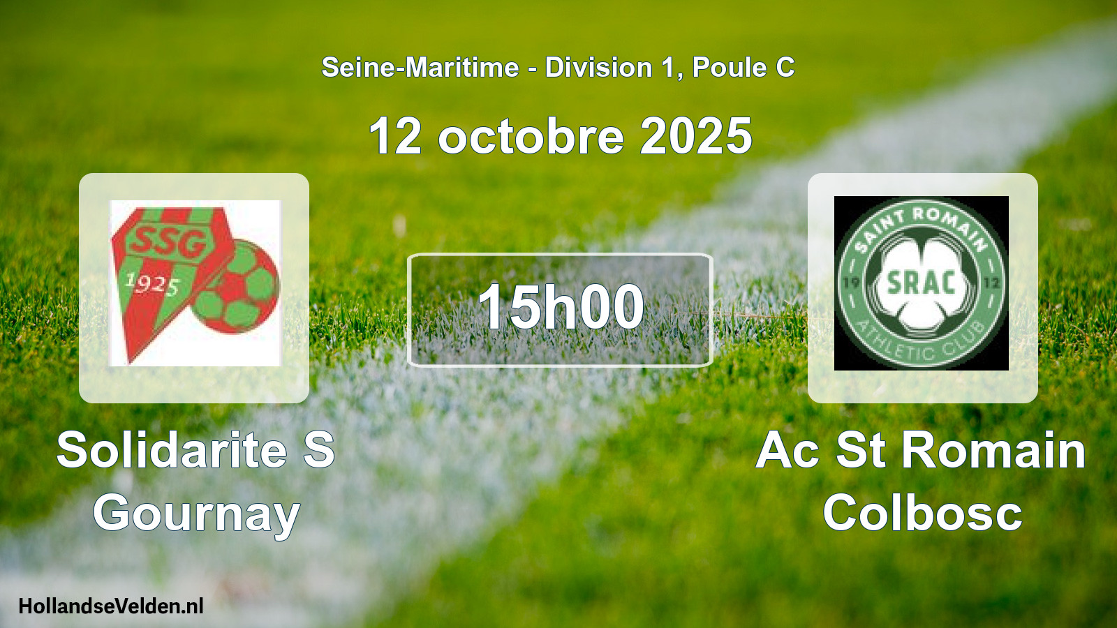 Geplande wedstrijd: Solidarite S Gournay - Ac St Romain Colbosc (12 octobre 2025)