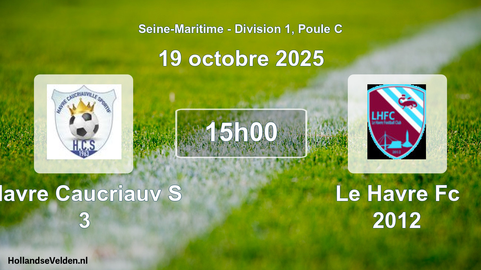 Geplande wedstrijd: Havre Caucriauv S 3 - Le Havre Fc 2012 (19 octobre 2025)
