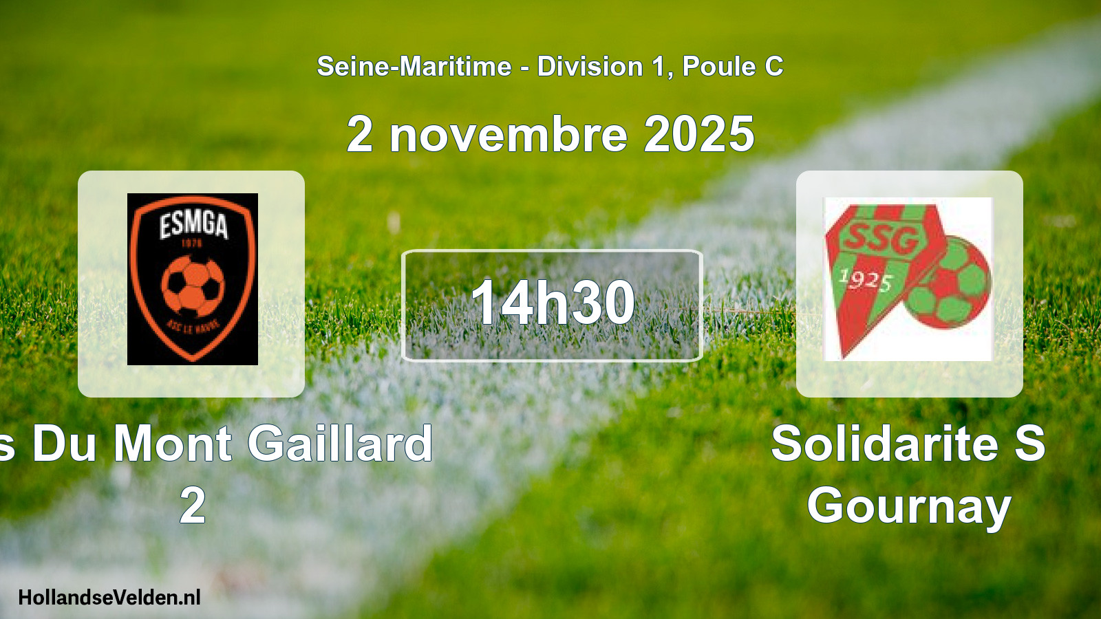 Scheduled Match: Es Du Mont Gaillard 2 - Solidarite S Gournay (2 November 2025)