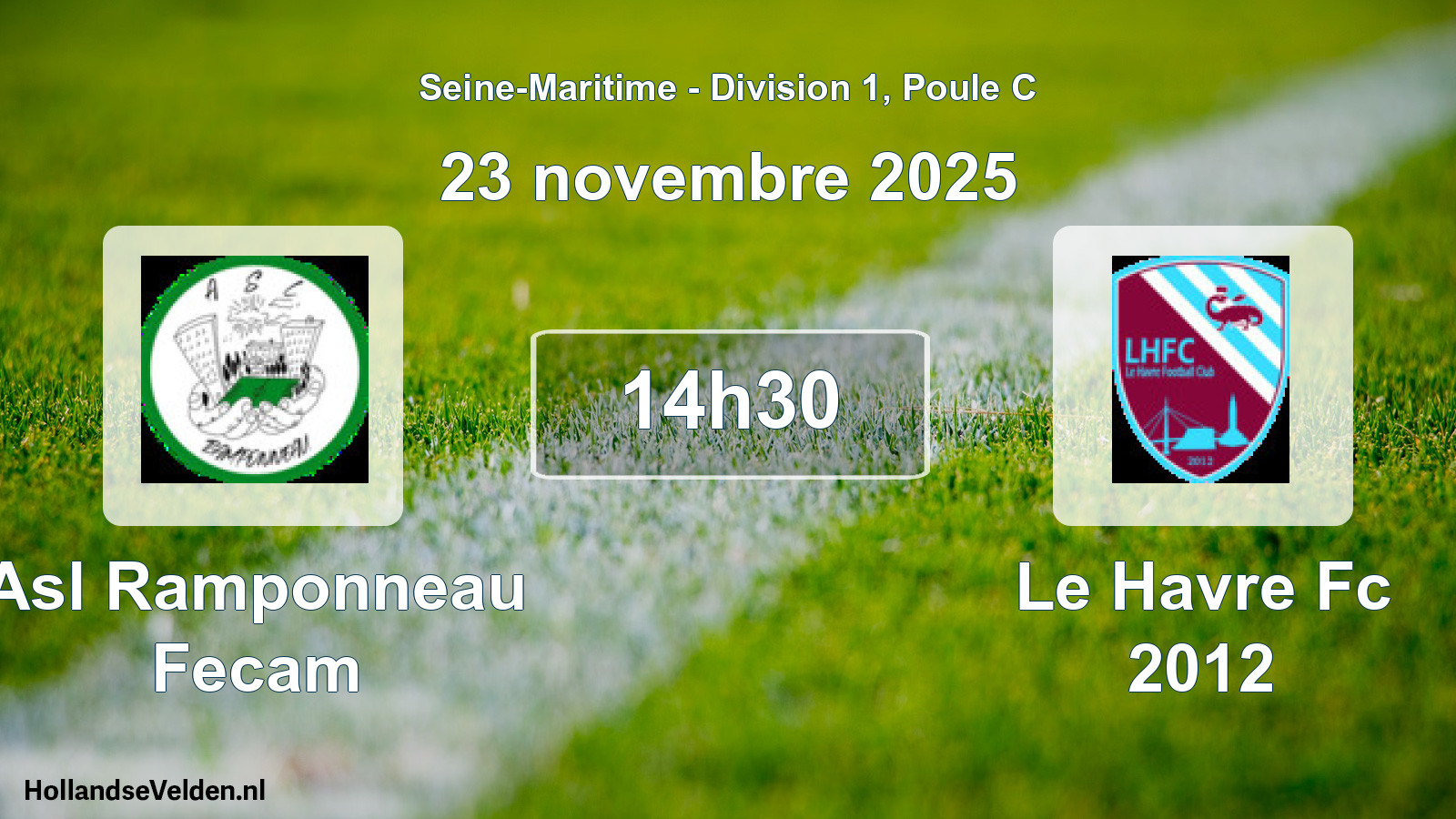 Geplande wedstrijd: Asl Ramponneau Fecam - Le Havre Fc 2012 (23 novembre 2025)